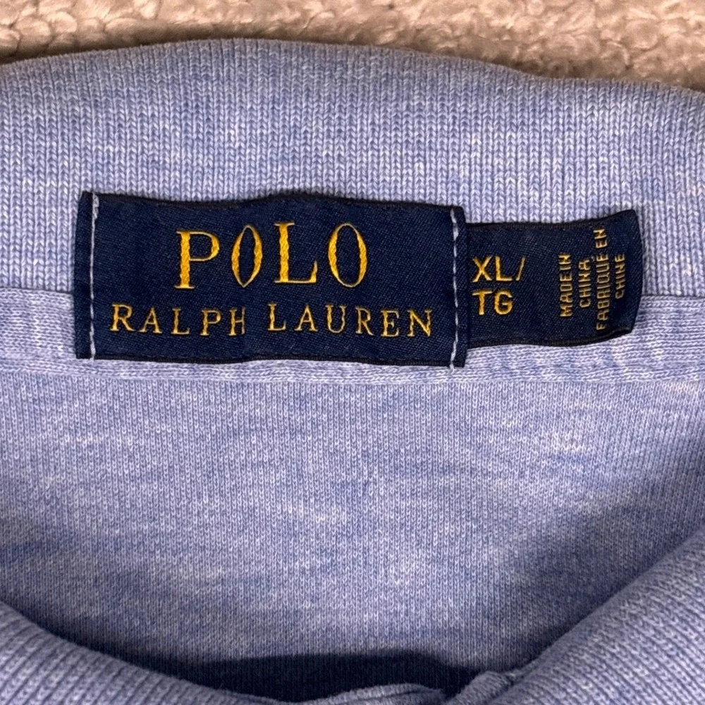 Polo‎ Ralph Lauren Polo Shirt Mens XL Light Blue Heather Short Sleeve Logo